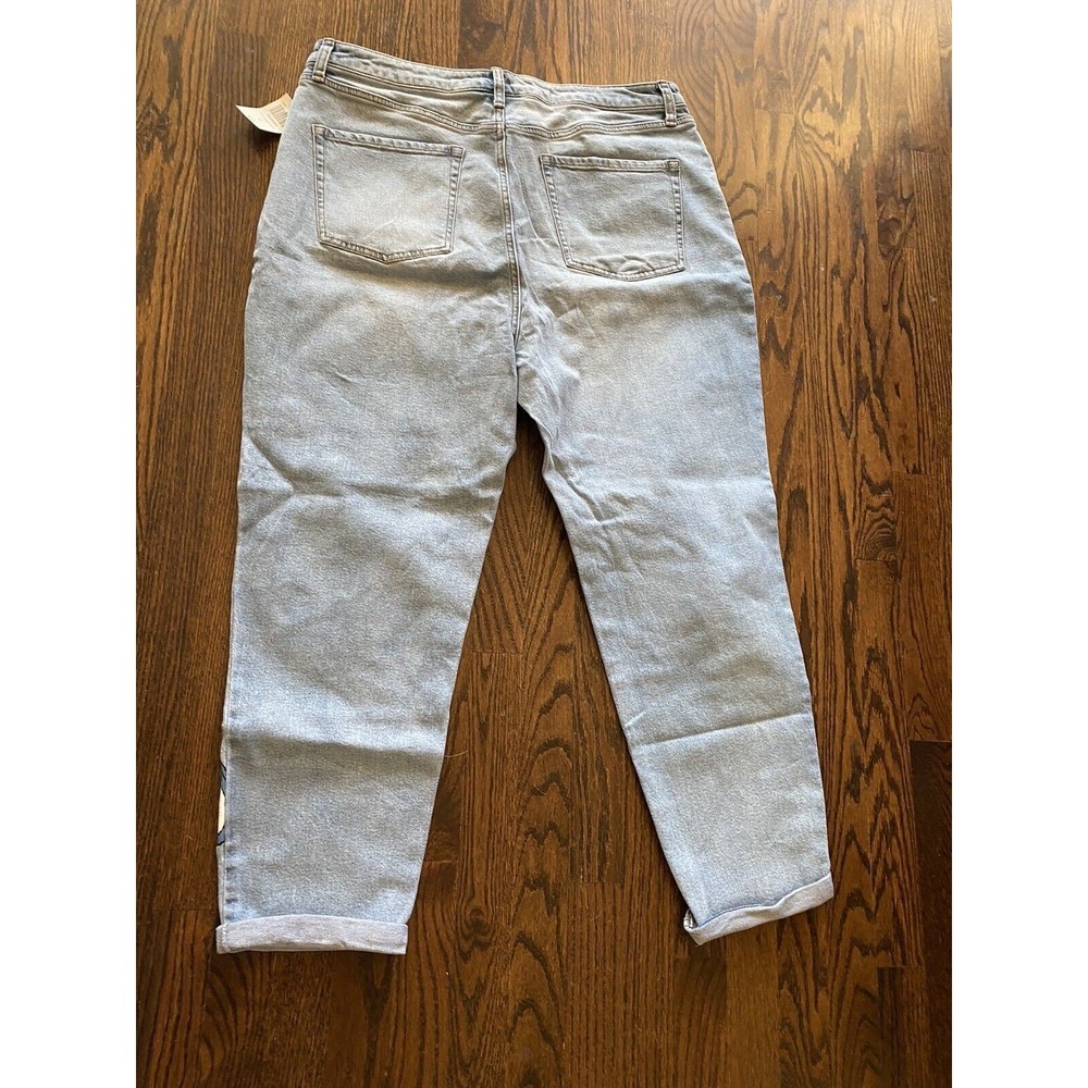 NWT My Neighbor Totoro Size 17 Stretch Light Blue Jeans Hot Topic Rolled Cuff - Picture 7 of 8